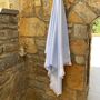 Leros Striped Peshtemal Towel Hyacinth Blue, thumbnail 6 of 9