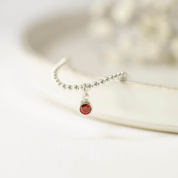 Sterling Silver July Birthstone Bracelet, 3 of 9