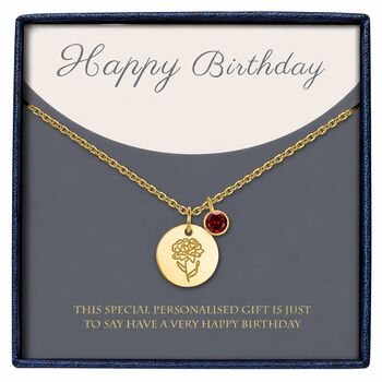 Personalised Birthday Gift Name Necklace With Birthstone, 2 of 8