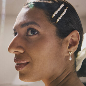 Alyssa Freshwater Pearl Hair Slide Short, 2 of 6