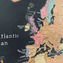 Scratch The World® Map Print Black Ocean With Flags Panel, thumbnail 4 of 9