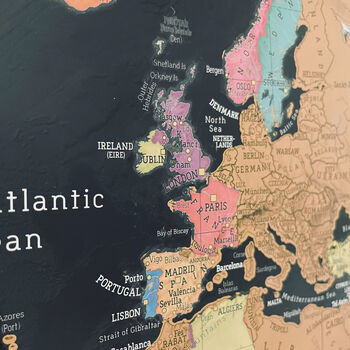 Scratch The World® Map Print Black Ocean With Flags Panel, 4 of 9