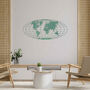 Round Wooden World Map Modern Art For Global Homes, thumbnail 9 of 12