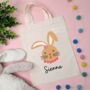Girls Personalised Easter Bunny Egg Hunt Bag, thumbnail 1 of 2