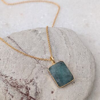 The Rectangle Emerald Necklace, 3 of 10