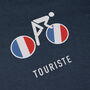 Touriste Navy Cyling T Shirt, thumbnail 3 of 6