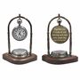 Personalised Bronze 17th Anniversary Desk Clock With Compass, thumbnail 1 of 11