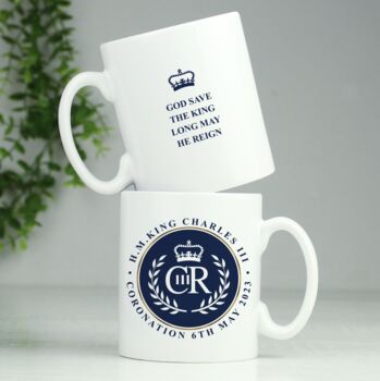 King Charles Third Blue Crest Coronation Mug, 2 of 3