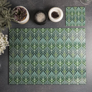 Interwoven Trees Kitchen Trivet Muted Greens, 4 of 11