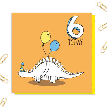 Dinosaur Age Card: Ages One To 10, 6 of 10