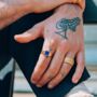Gold Lapis Lazuli Square Signet Ring For Men, thumbnail 6 of 11