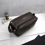 Personalised Special Date Men's Large Leather Wash Bag, thumbnail 4 of 7