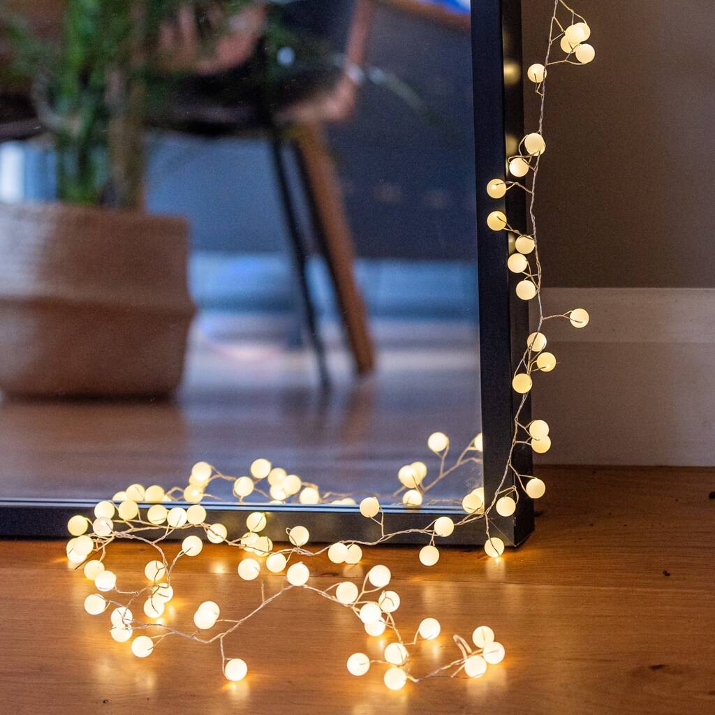 Snowberry White Ball Fairy Lights, 1 of 4