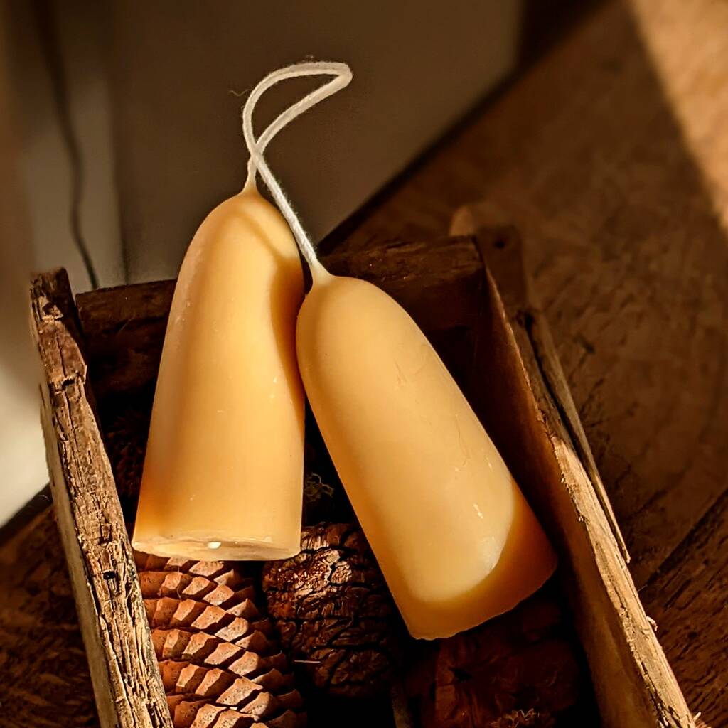 British Beeswax Candles, Short Stubby, 1 of 9