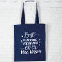Personalised Best Teacher Or Teaching Assistant Bag, thumbnail 2 of 9