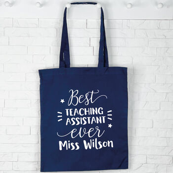 Personalised Best Teacher Or Teaching Assistant Bag, 2 of 9