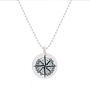Latitude Longitude Recycled Silver Compass Necklace, thumbnail 4 of 6
