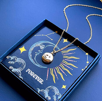 Petite Moon And Star Locket Necklace, 5 of 10