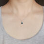 Brilliant Cut London Blue Topaz Necklace In Sterling Silver, thumbnail 4 of 4