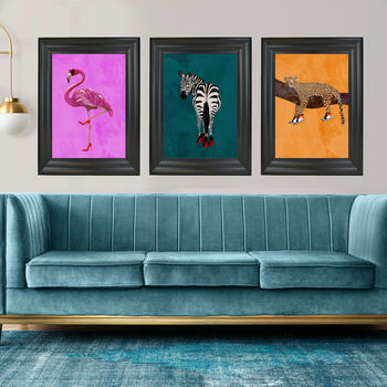 Custom A4 Framed Zebra In Heels Print Limited Edition, 5 of 5