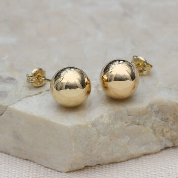 9ct Yellow Gold Spanish Ball Stud Earrings, 5 of 10