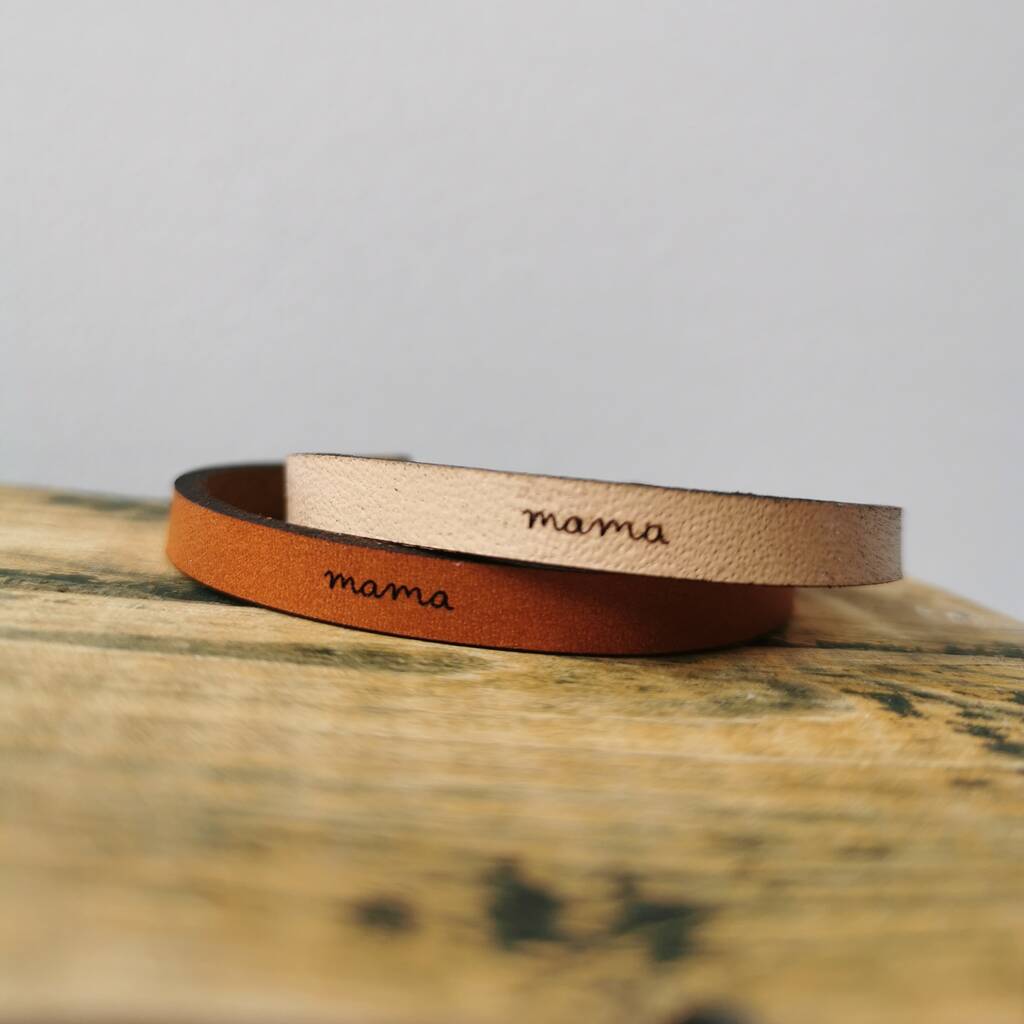 mama leather bracelet