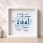 Personalised 70th Birthday Word Art Gift For Him, thumbnail 2 of 8