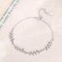 Sterling Silver Olive Leaf Motif Bracelet, thumbnail 1 of 12
