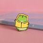 Kissing Frog Enamel Pin, thumbnail 2 of 5