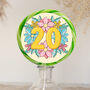20th Birthday Yellow Floral Lollipop, thumbnail 1 of 3