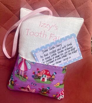 Patchwork Fairy Name Cushion, 7 of 7