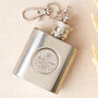 70th Birthday 1955 Sixpence Mini Hipflask Keyring, thumbnail 1 of 6