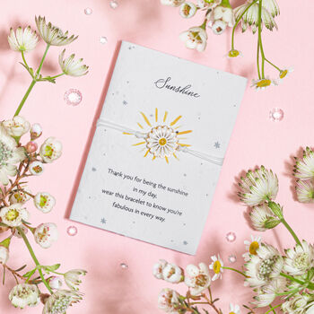 Seeded Thank You Sunshine Card And Bracelet, 2 of 7