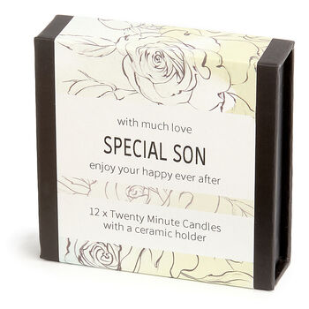 Special Son, Relaxation Candle Wedding Gift Set, 2 of 12