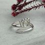 Sterling Silver Lotus Blossom Ring, Bohemian Jewellery, thumbnail 3 of 10