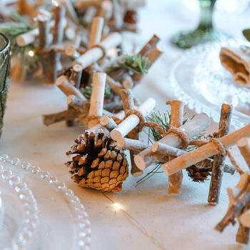 Natural LED Garland Christmas Table Centrepiece, 2 of 4