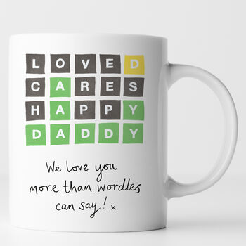 Wordle Game Mug For Daddy / Father's Day Gift, 2 of 3
