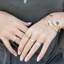 Rhodium, Gold Or Rose Gold Plated Pave Leaf Ring, thumbnail 7 of 11