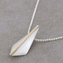Kite Pendant In Sterling Silver With 9ct Gold Accent, thumbnail 5 of 8