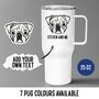 Pug Face Insulated Coffee Mug, thumbnail 1 of 5