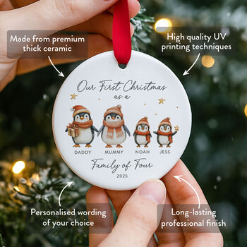 Personalised First Christmas Family Ornament 2025, 3 of 7