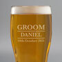Personalised Wedding Tulip Pint Glass Best Man Groomsman, thumbnail 5 of 7