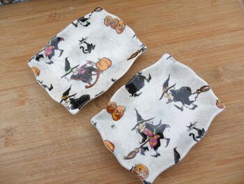 Set Of Two Handmade Soap Dishes In Witches Design, 5 of 10