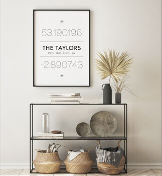 The Coordinates Of Us Personalised Print, 4 of 8