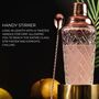 Luxury Rose Gold Cocktail Shaker, Jigger And Stirrer Set, Glass Cocktail Shaker Set, Cocktail Mixing Set, thumbnail 5 of 8