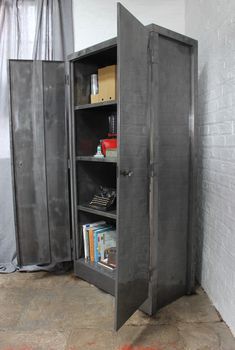 Marco Vintage Stripped Steel Stationery Cupboard, 9 of 9