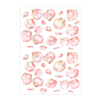 Watercolour Flower Petals Wall Stickers, 6 of 7