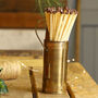 Brass Effect Fireside Matches And Holder, thumbnail 1 of 9