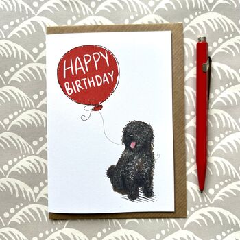 Spanish Water Dog Greetings Card, 2 of 5