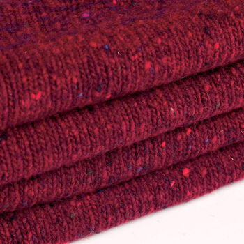 T Lab Conall Warm Red Fair Isle Lambswool Jumper, 4 of 6